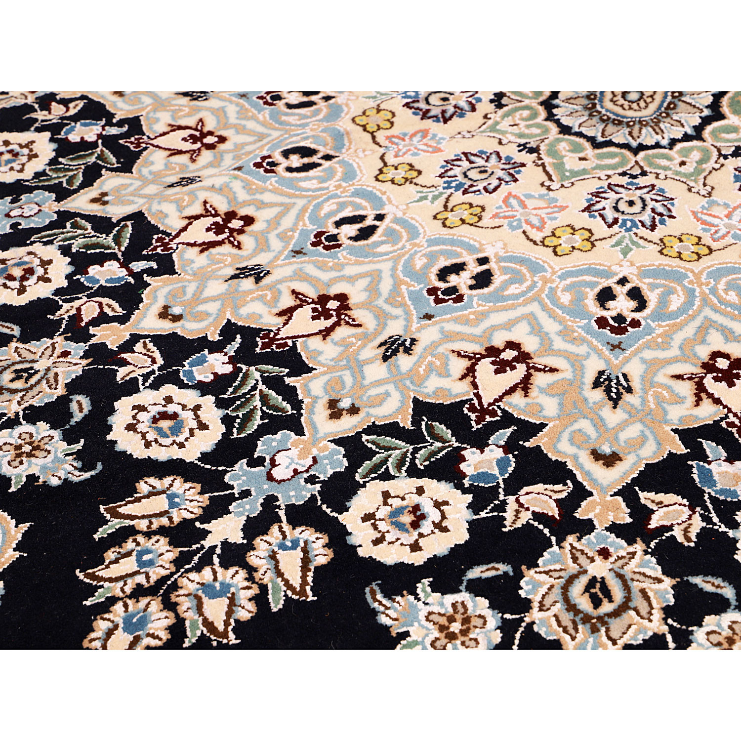 فرش دستبافت نه متری طرح ترنج مدل دایره کد 140237