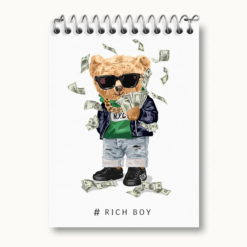 دفتر یادداشت 50 برگ خندالو مدل تدی Teddy کد 26183