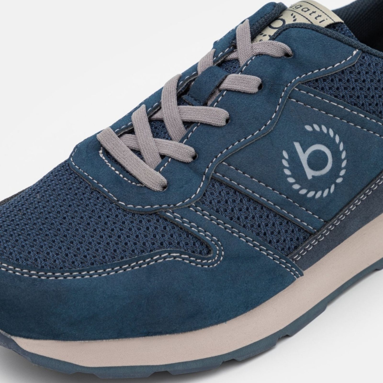 کفش طبی مردانه بوگاتی مدل  Sneaker mit Ziernähten und Logo navy-blau -  - 4