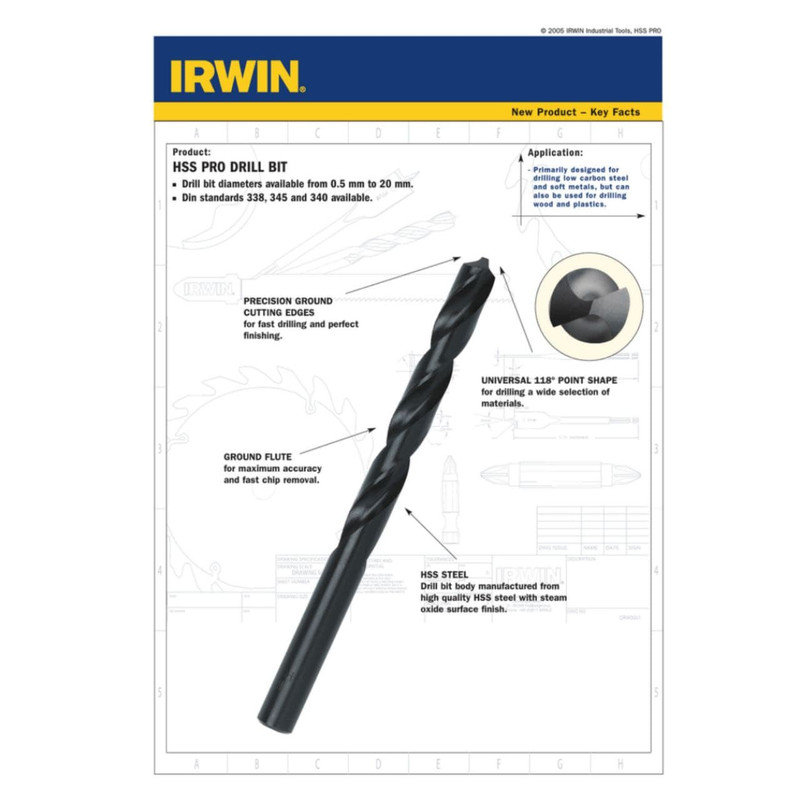 مته آهن اروین مدل 10502366 سایز 15.5 میلیمتر