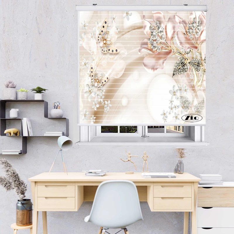 پرده زبرا زیو مدل 3D1123 سایز 150x150 سانتی متر