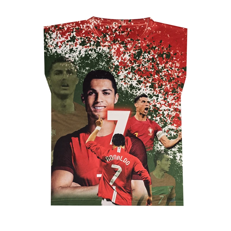 تی‌شرت آستین تا روی شانه ورزشی پسرانه مدل  رونالدو کد CR7