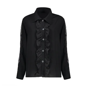 شومیز آستین بلند یقه برگردان زنانه مدل سایه