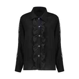 شومیز آستین بلند یقه برگردان زنانه مدل سایه