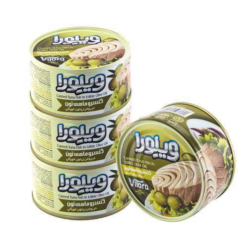 کنسرو ماهی تن ویلورا در روغن زیتون خوراکی - 180 گرم بسته 4 عددی