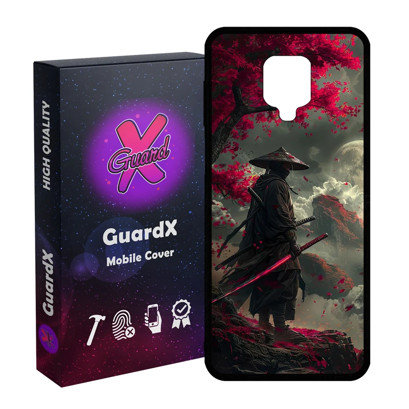 کاور گارد ایکس طرح سامورایی مدل Glass10804 مناسب برای گوشی موبایل شیائومی Redmi Note9 Pro/Note 9 Pro Max/Redmi Note 9S/MI Poco M2 Pro
