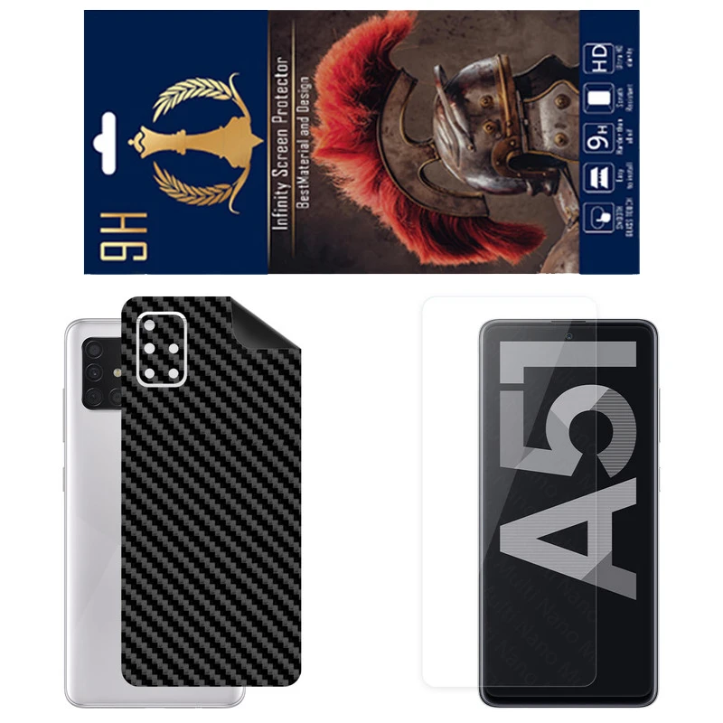 برچسب پوششی اینفینیتی مدل FC مناسب برای گوشی موبایل سامسونگ Galaxy A51 به همراه محافظ صفحه نمایش