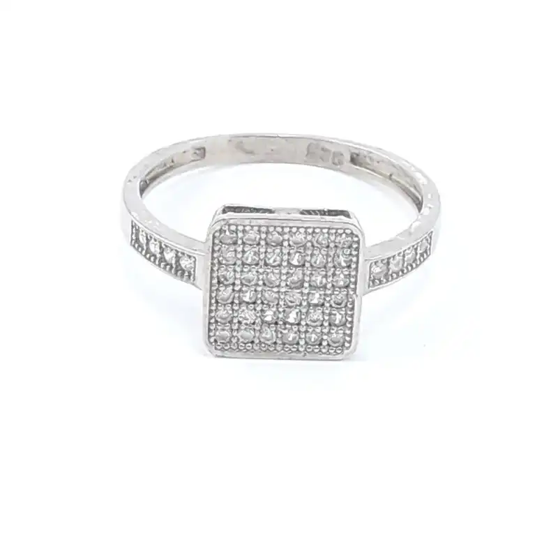 انگشتر نقره زنانه مدل مربع