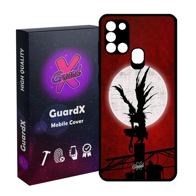 کاور گارد ایکس طرح دفترچه مرگ انیمه مدل Glass10556 مناسب برای گوشی موبایل سامسونگ Galaxy A21s