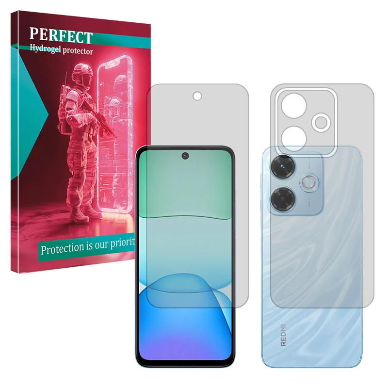 محافظ صفحه نمایش مات پرفکت مدل Tough مناسب برای گوشی موبایل شیائومی Redmi 13x به همراه محافظ پشت گوشی