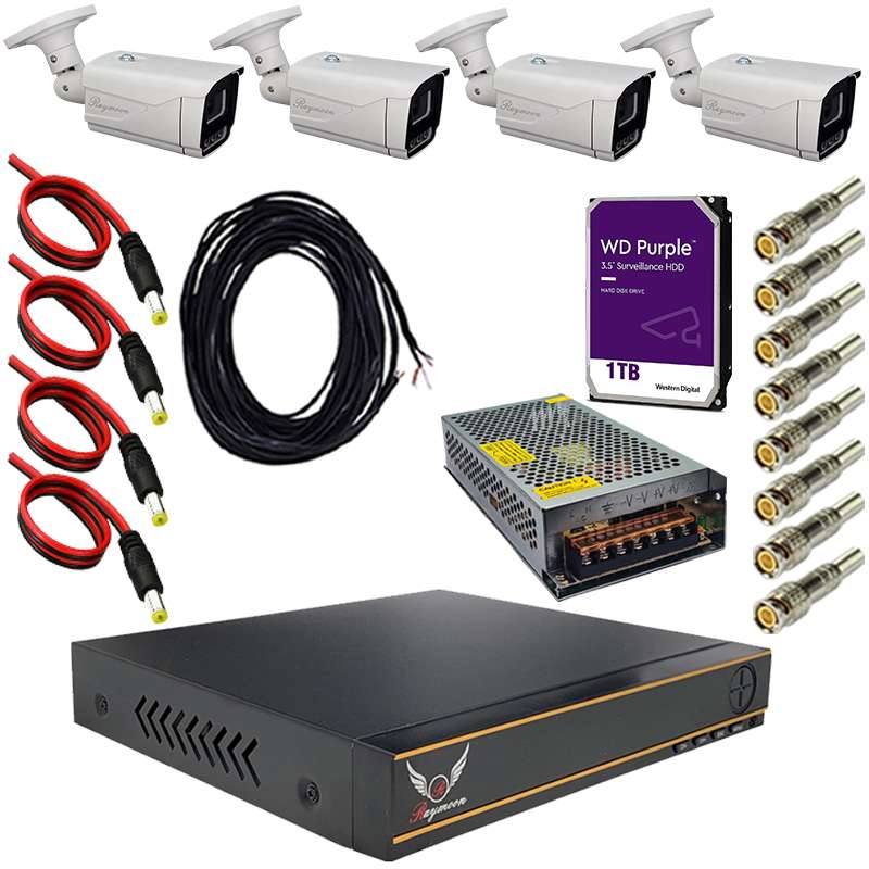 سیستم امنیتی رایمون مدل 5 مگاپیکسل کد Pack-AHD-5M-4C08