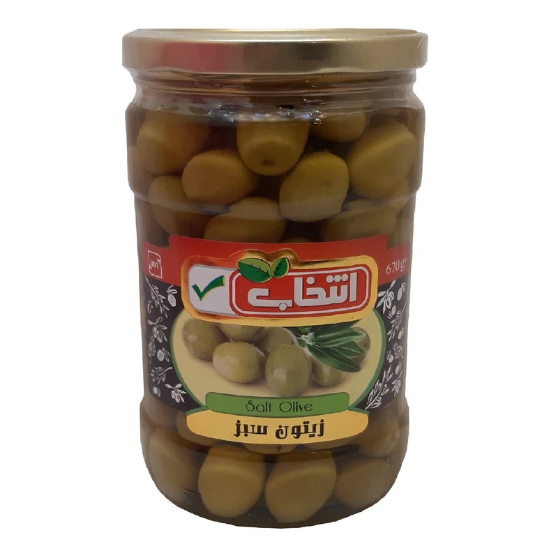 کنسرو زیتون سبز درجه یک انتخاب - 670 گرم