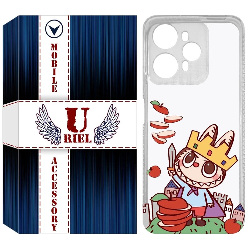 کاور یوریل مدل Clear کد 115 طرح لبوبو Labubu مناسب برای گوشی موبایل وکال V1 / V1 Plus