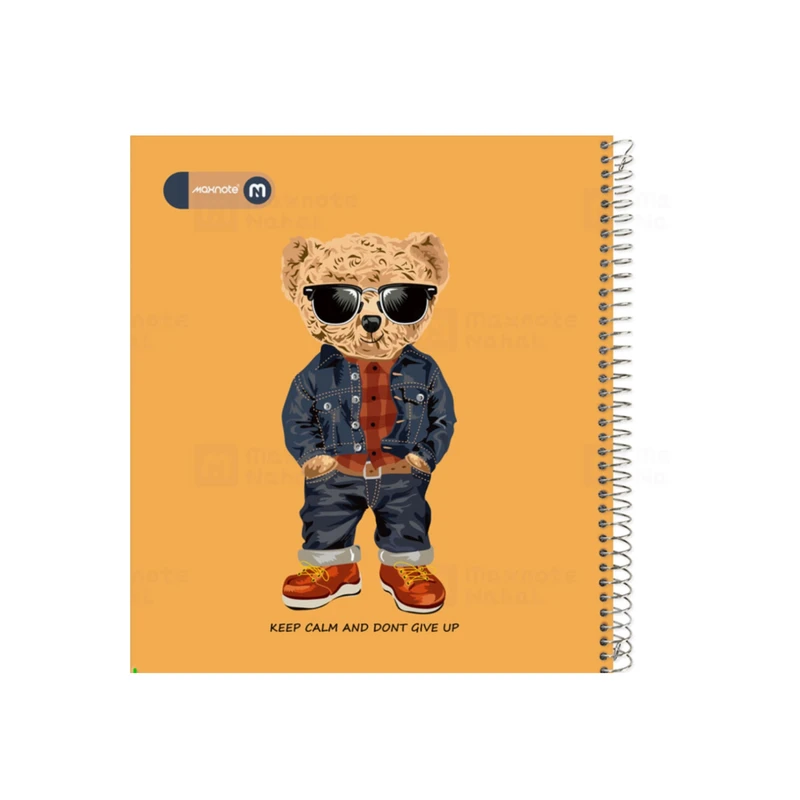 دفتر مشق 100 برگ مکث نوت طرح تدی با عینک