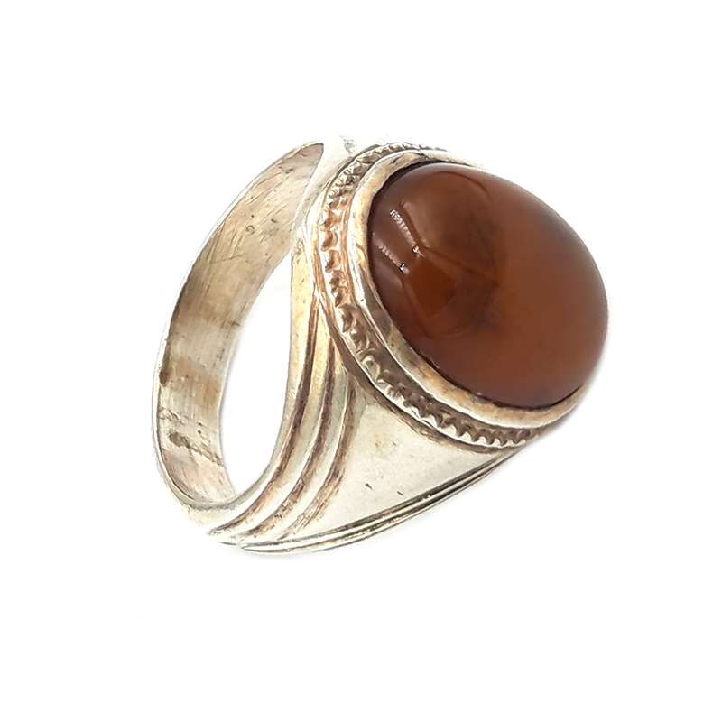 انگشتر نقره مردانه مدل عقیق کد 20511