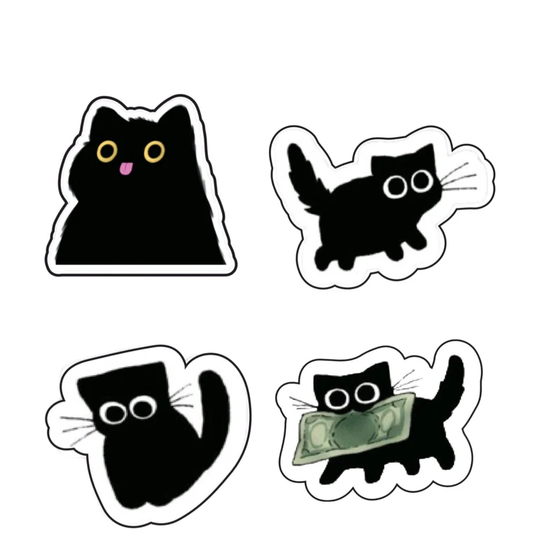 استیکر لپ تاپ مدل پیشی های بامزه  مجموعه 4 عددی