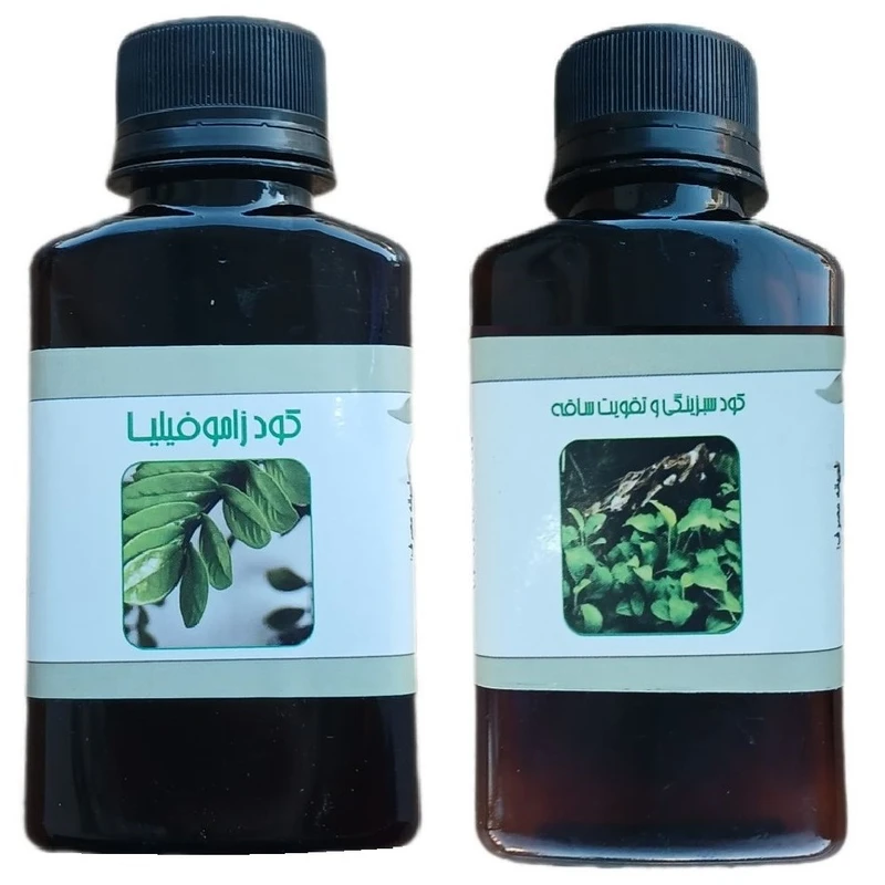 کود مایع زاموفیلیا و کود سبزینگی و تقویت ساقه مدل life drop حجم 110 میلی لیتر بسته 2 عددی