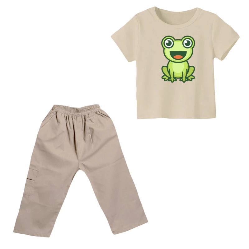 ست تی شرت و شلوارک پسرانه مدل غورباقه کد ۵