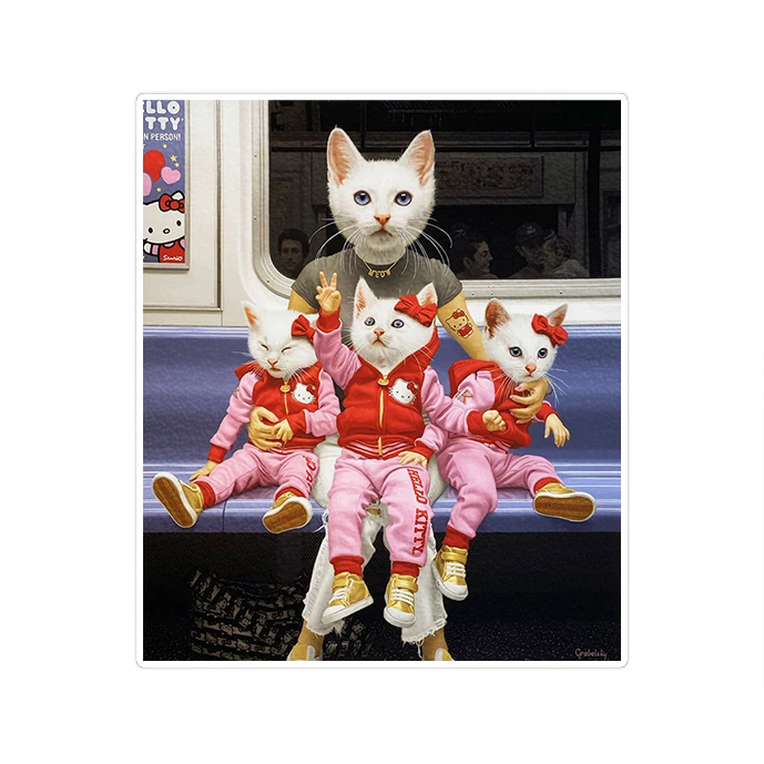  استیکر لپ تاپ ماسا دیزاین طرح گربه مدل STK1400