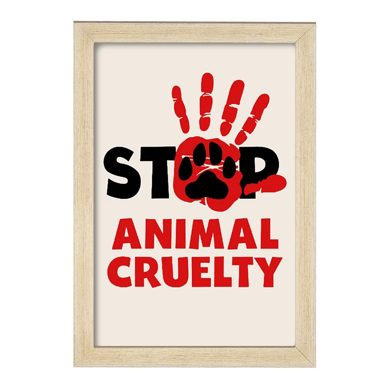 تابلو خندالو مدل حمایت از حیوانات کد 27370