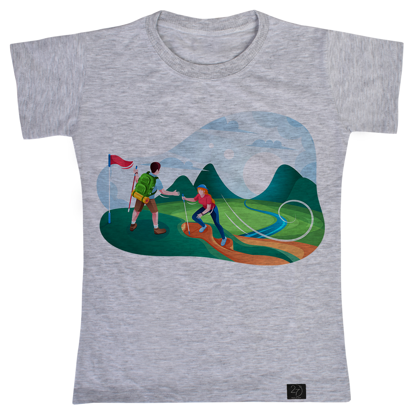 تی شرت آستین کوتاه دخترانه 27 مدل کوهنوردی کد V144