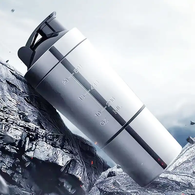 شیکر راک فیتنس مدل استیل ظرفیت 0.7 لیتر