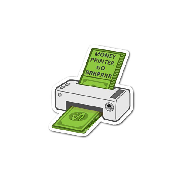 استیکر لپ تاپ و موبایل مدل دلار