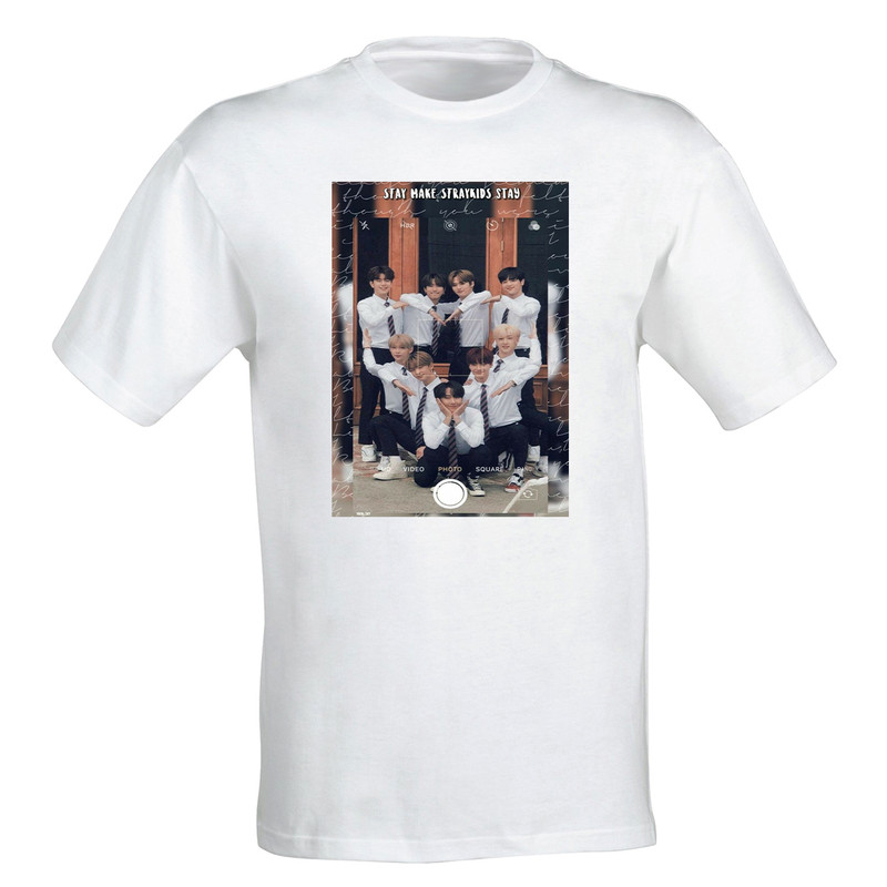 تیشرت آستین کوتاه پسرانه طرح stray kids کد 60