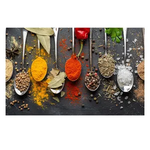 فرش پارچه‌ای مدل فرشینه طرح ادویه و آشپزی کد AR3059501