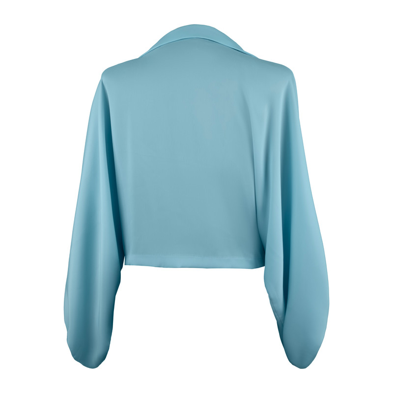 شومیز آستین بلند زنانه مدل جلوباز حلقه دار