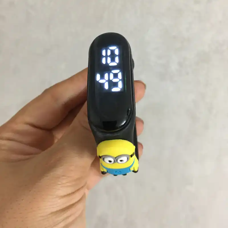 ساعت مچی دیجیتال مدل ضدآب فانتزی مینیون کد 77 minion bl k