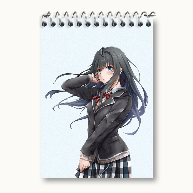 دفتر یادداشت 50 برگ خندالو مدل یوکینو انیمه جوانی کمدی رومانتیک من کد 32540