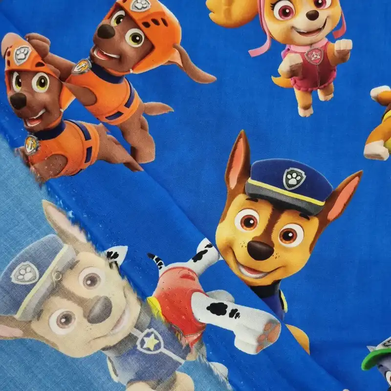 پارچه لباس مدل کودری نخی طرح سگهای نگهبان