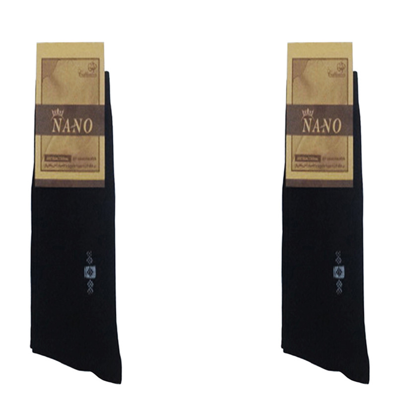 جوراب ساق بلند مردانه مدل نانو مجموعه 2 عددی
