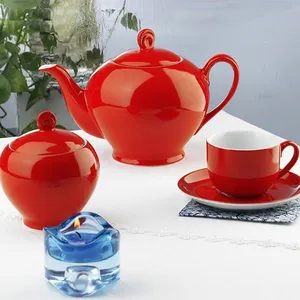 سرویس چای خوری 17 پارچه چینی زرین ایران سری ایتالیا اف مدل گیلاس درجه یک