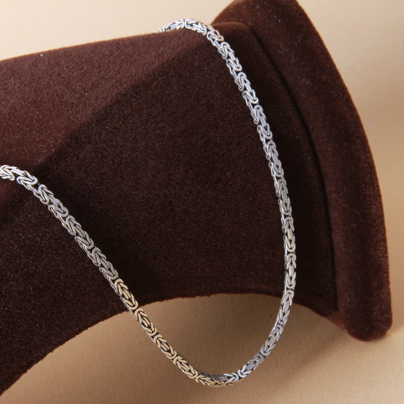 زنجیر نقره مردانه بازرگانی میلادی مدل کرال سیاه قلم کد ZR_005