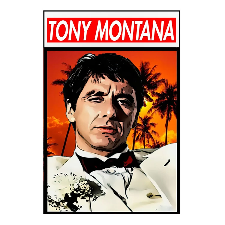 استیکر پارچه و لباس پاد آفرین مدل تونی مونتانا کد 2505