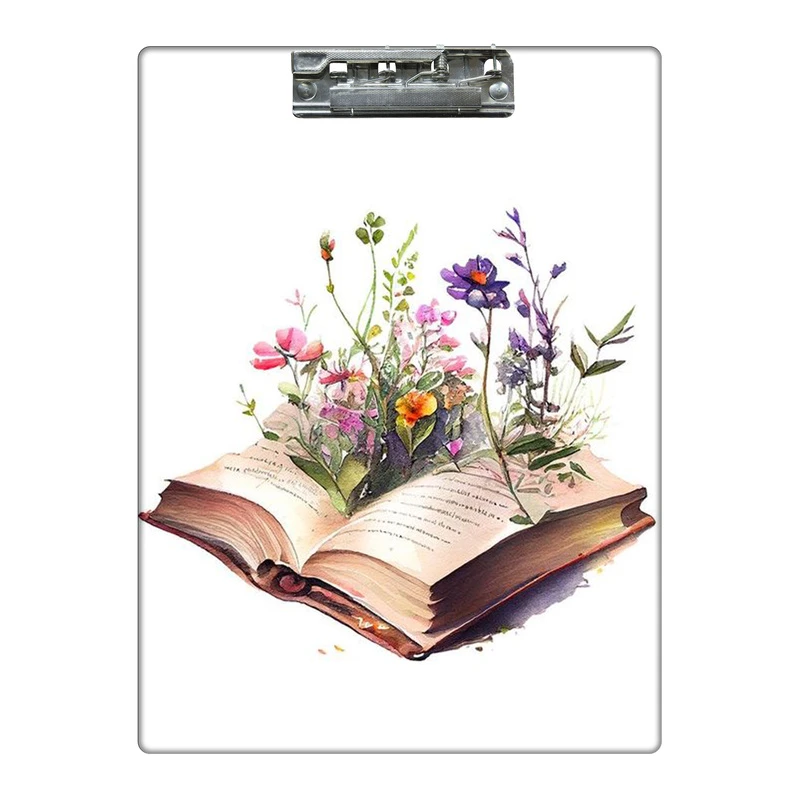 تخته شاسی طرح کتاب و گل کد 2069807 سایز A4