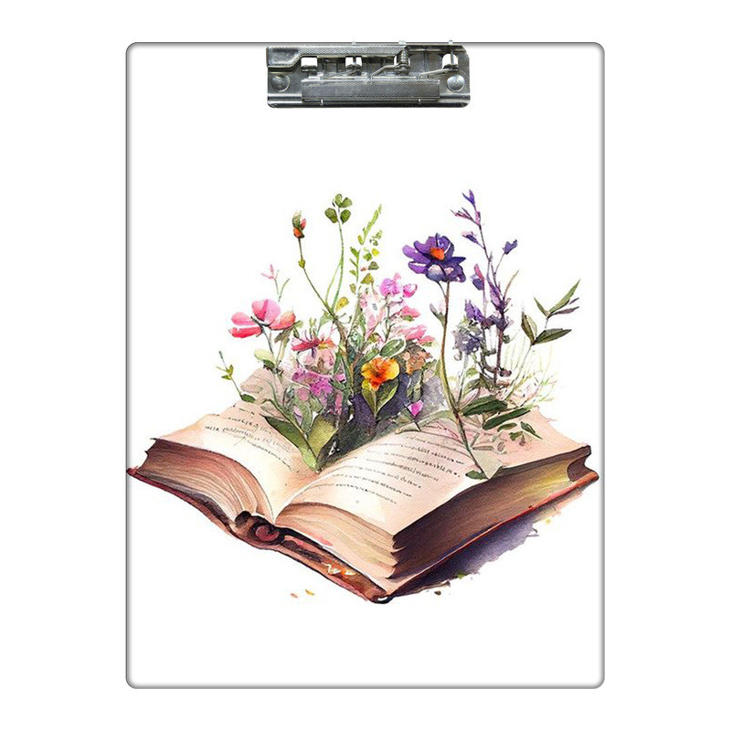 تخته شاسی طرح کتاب و گل کد 2069807 سایز A4