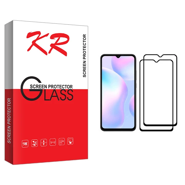 محافظ صفحه نمایش کی آر مدل +HD مناسب برای گوشی موبایل شیائومی Redmi 9A بسته دو عددی