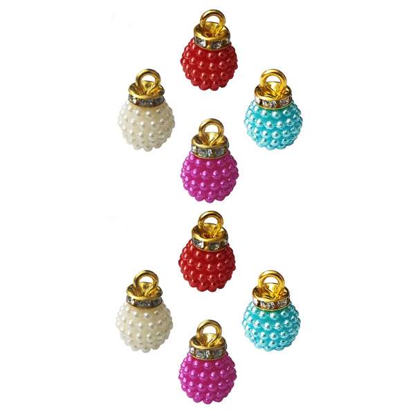 آویز دستبند طرح تمشک کد 301 AD مجموعه 8 عددی