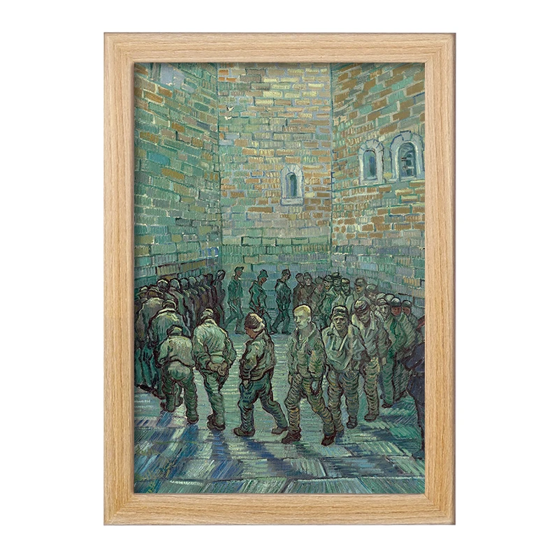 تابلو خندالو مدل نقاشی هواخوری زندانیان اثر ونسان ونگوگ کد 25472