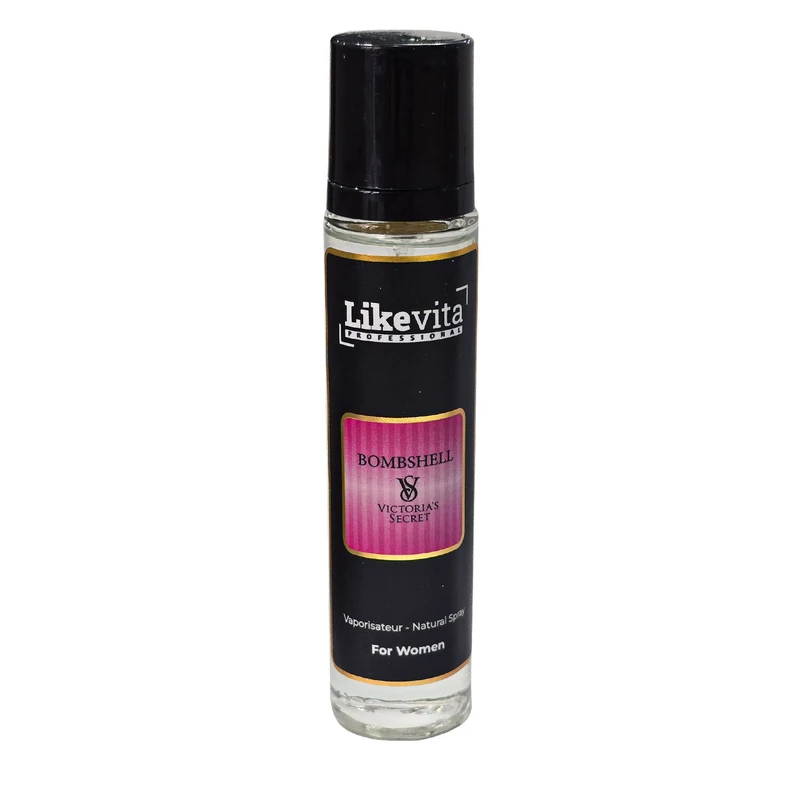 عطر جیبی زنانه لایک ویتا مدل بامب شل  با رایحه خنک و شیرین حجم 22 میلی‌لیتر