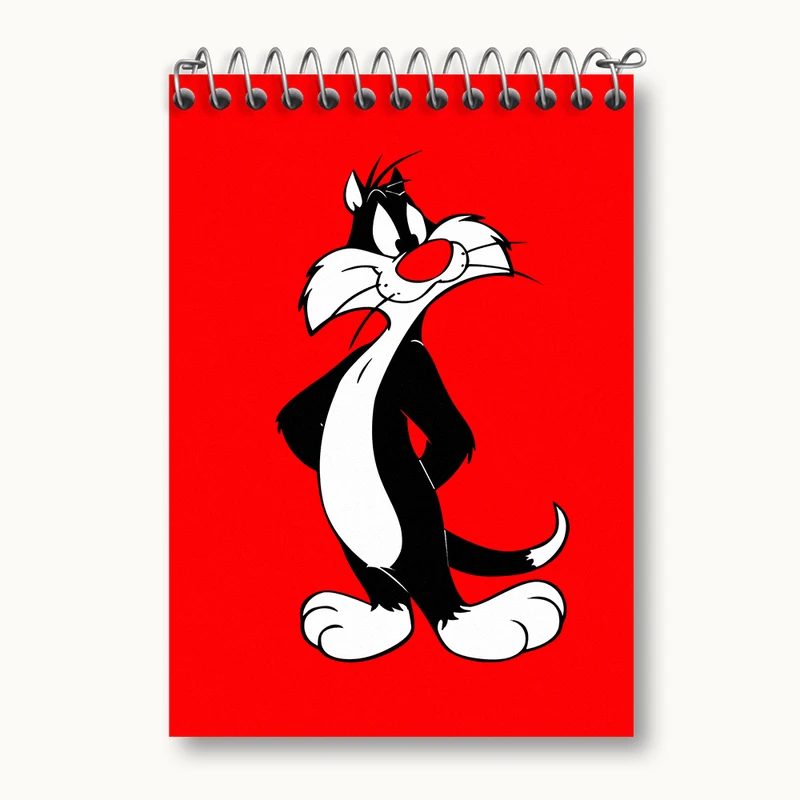 دفتر یادداشت 50 برگ خندالو طرح سیلوستر (Sylvester) کد N5752