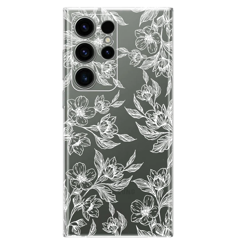 کاور مگافون طرح گل مدل C50-W مناسب برای گوشی موبایل سامسونگ Galaxy S24 Ultra         