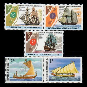 تمبر یادگاری مدل خارجی مجموعه 5 عددی