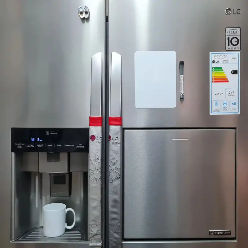 تخته وایت برد سمات مدل رو یخچالی طرح مغناطیسی انعطاف پذیر سایز 20×15 سانتی متر به همراه ماژیک