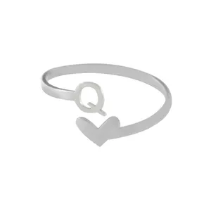 انگشتر نقره زنانه دلی جم طرح Q کد D 597