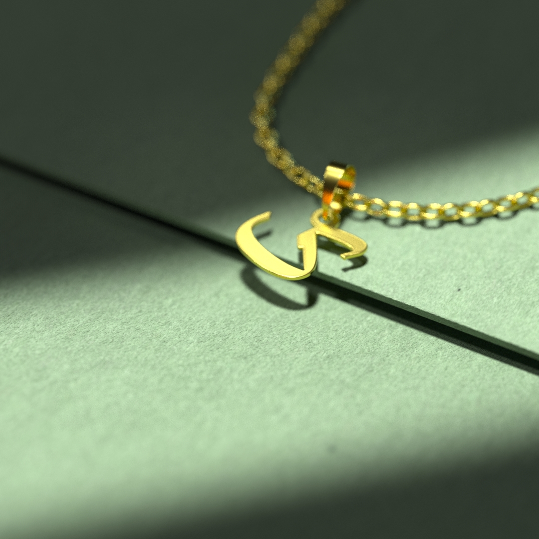 گردنبند طلا 18 عیار زنانه مدوپد مدل حرف ک کد I3-1-1057