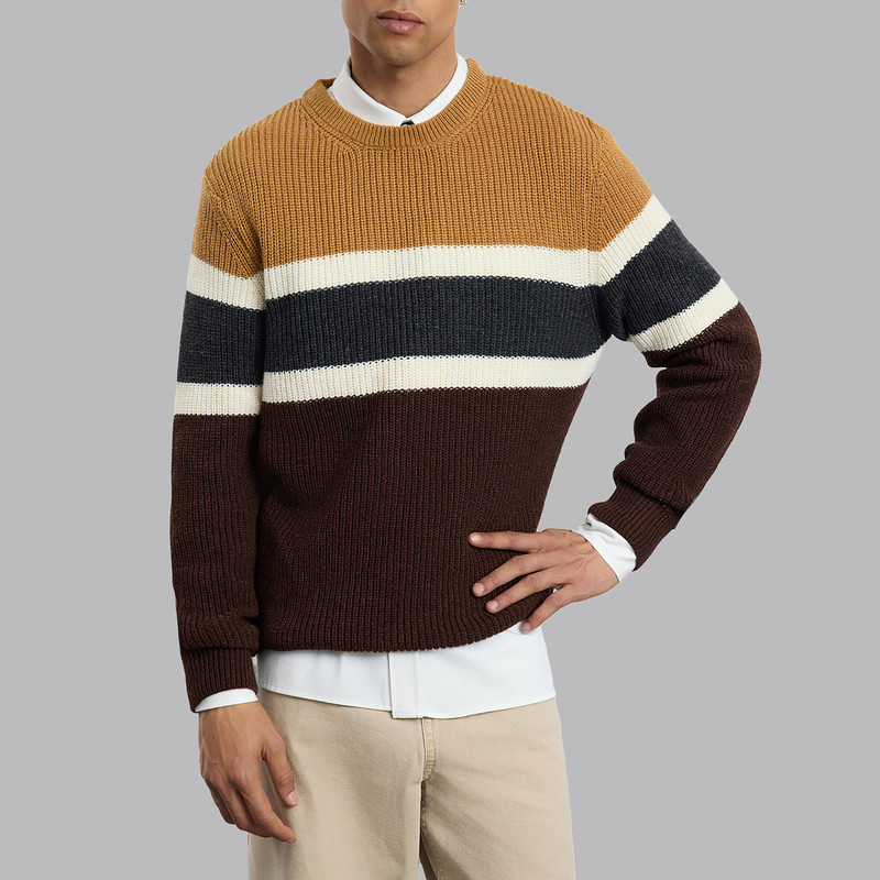 پلیور یقه گرد مردانه مدل 827772168 طرح ترندیول